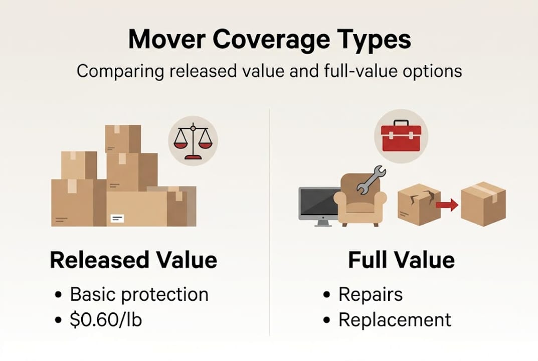 Infographic comparing mover coverage types