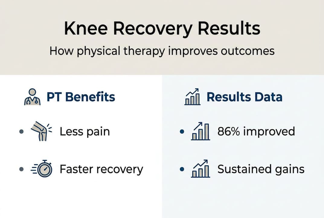 Infographic: knee physical therapy outcome stats