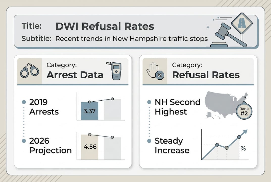 Infographic shows DWI refusal rate trends