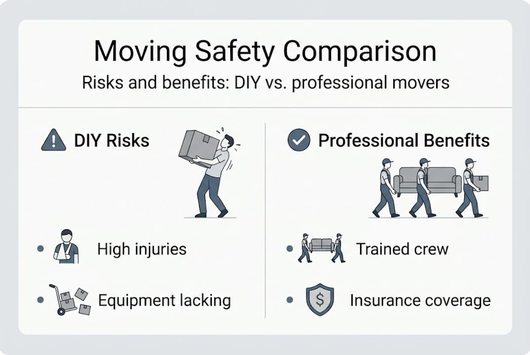Infographic showing safety risks versus benefits