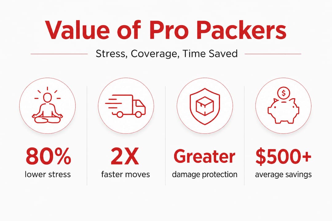 Infographic with key stats on professional packers