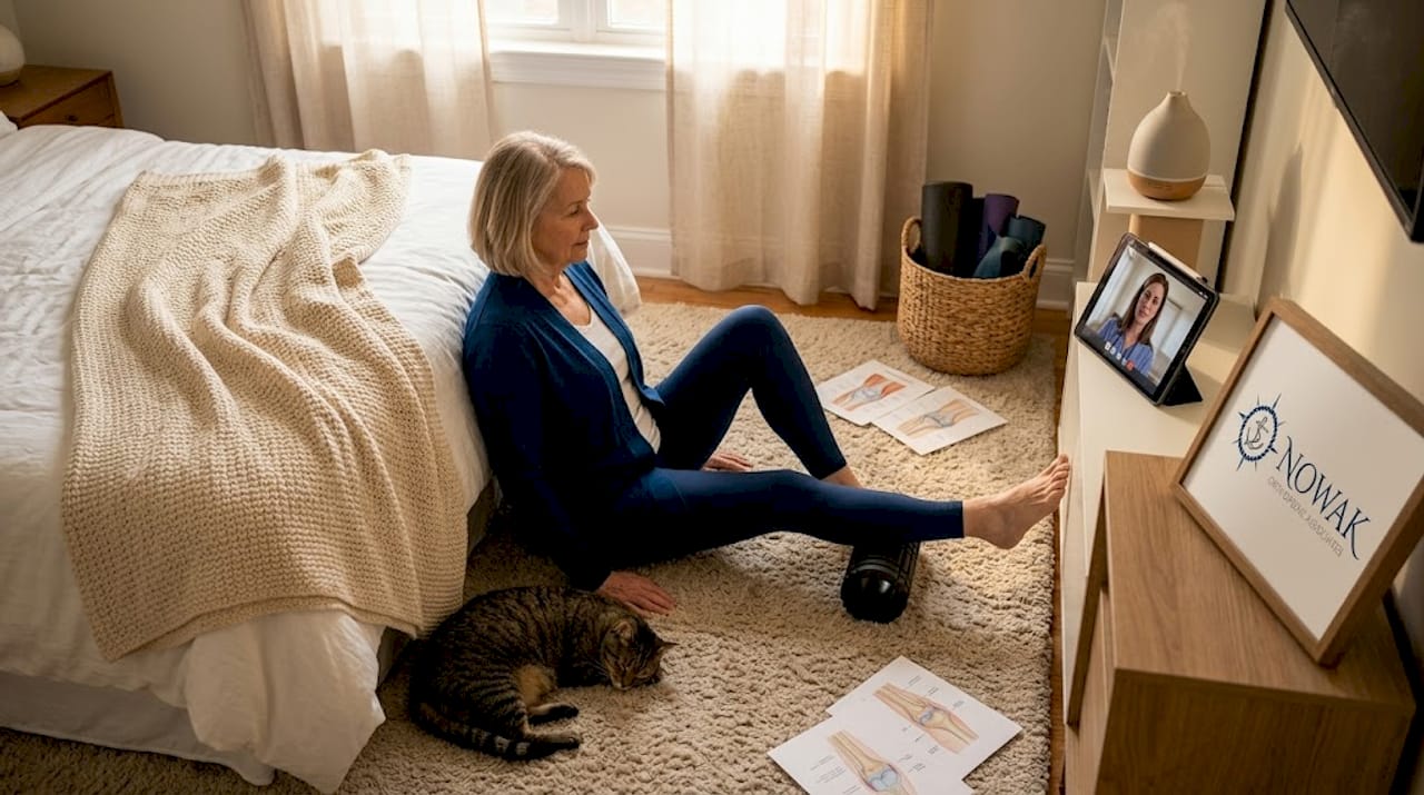 Patient adapts rehab workflow at home