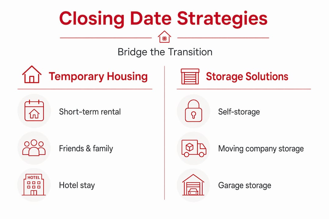 Infographic comparing temporary housing and storage