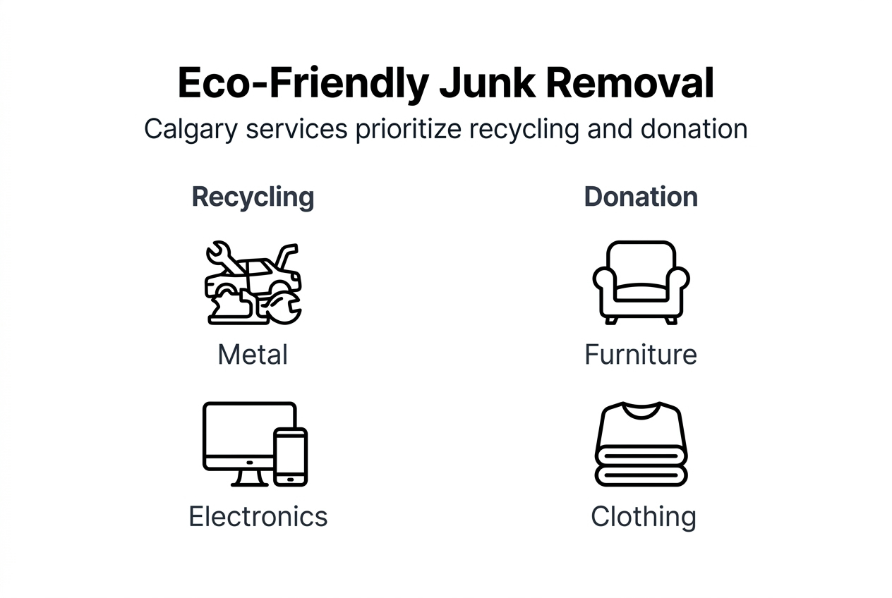 Infographic on Calgary eco junk removal practices