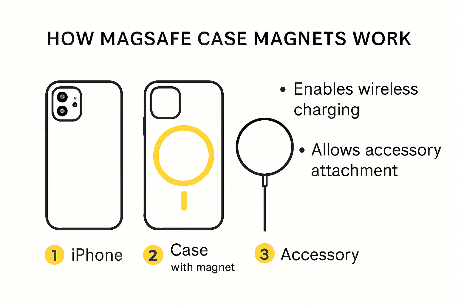 Diagram of how MagSafe case magnets work