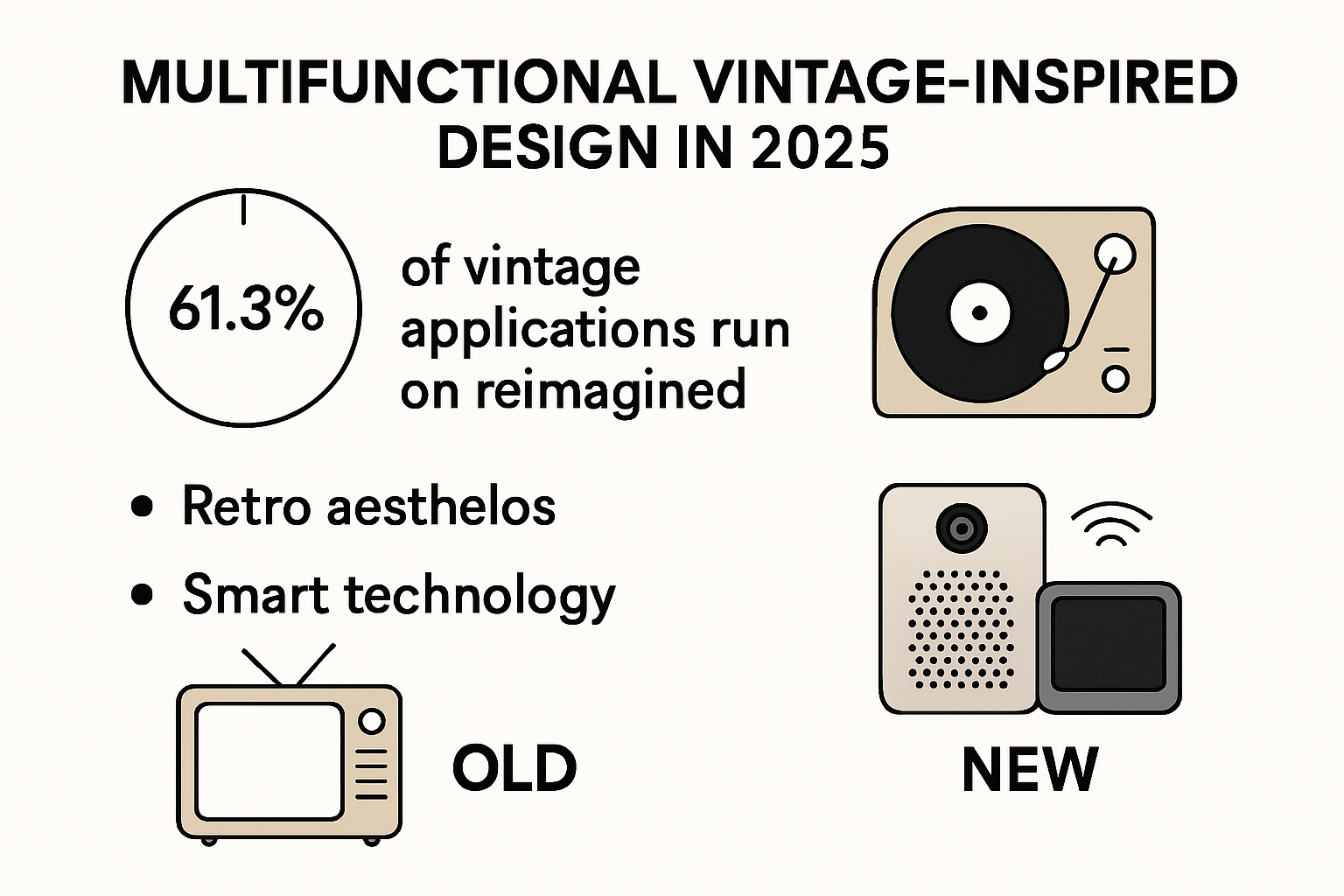 Infographic comparing 2025 multifunctional retro designs