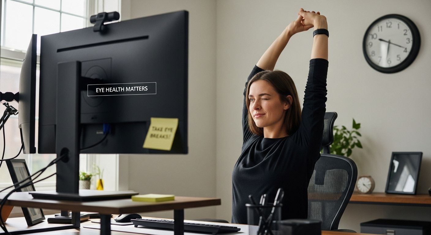 ergonomic workspace eye health