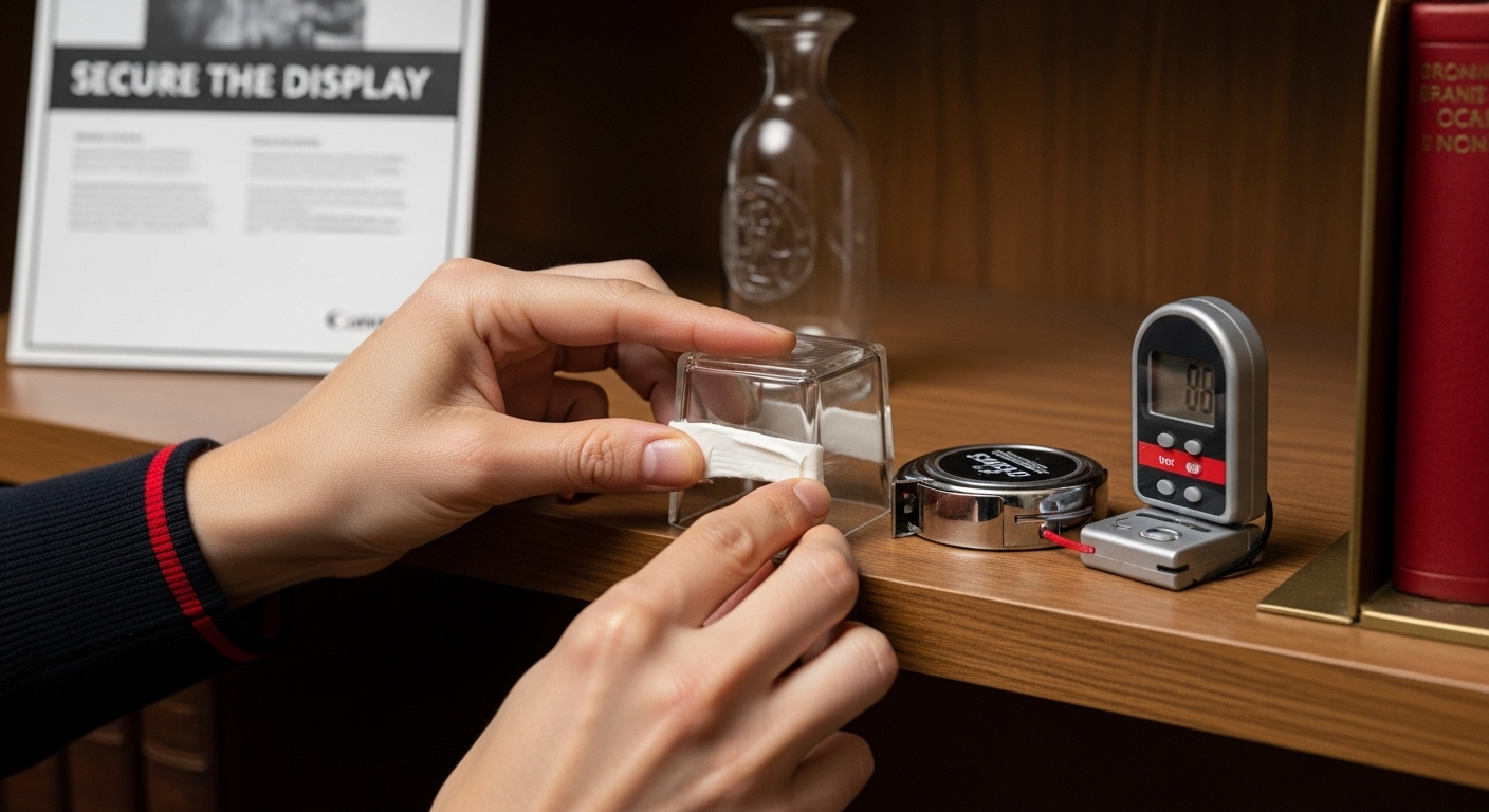 secure glassware display