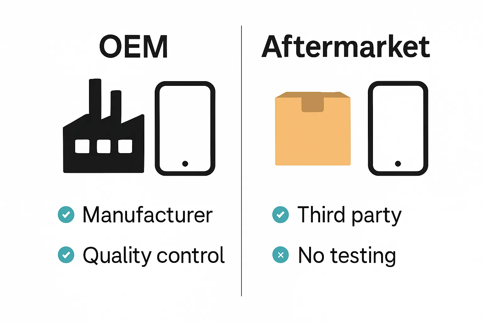 OEM vs aftermarket parts visual comparison