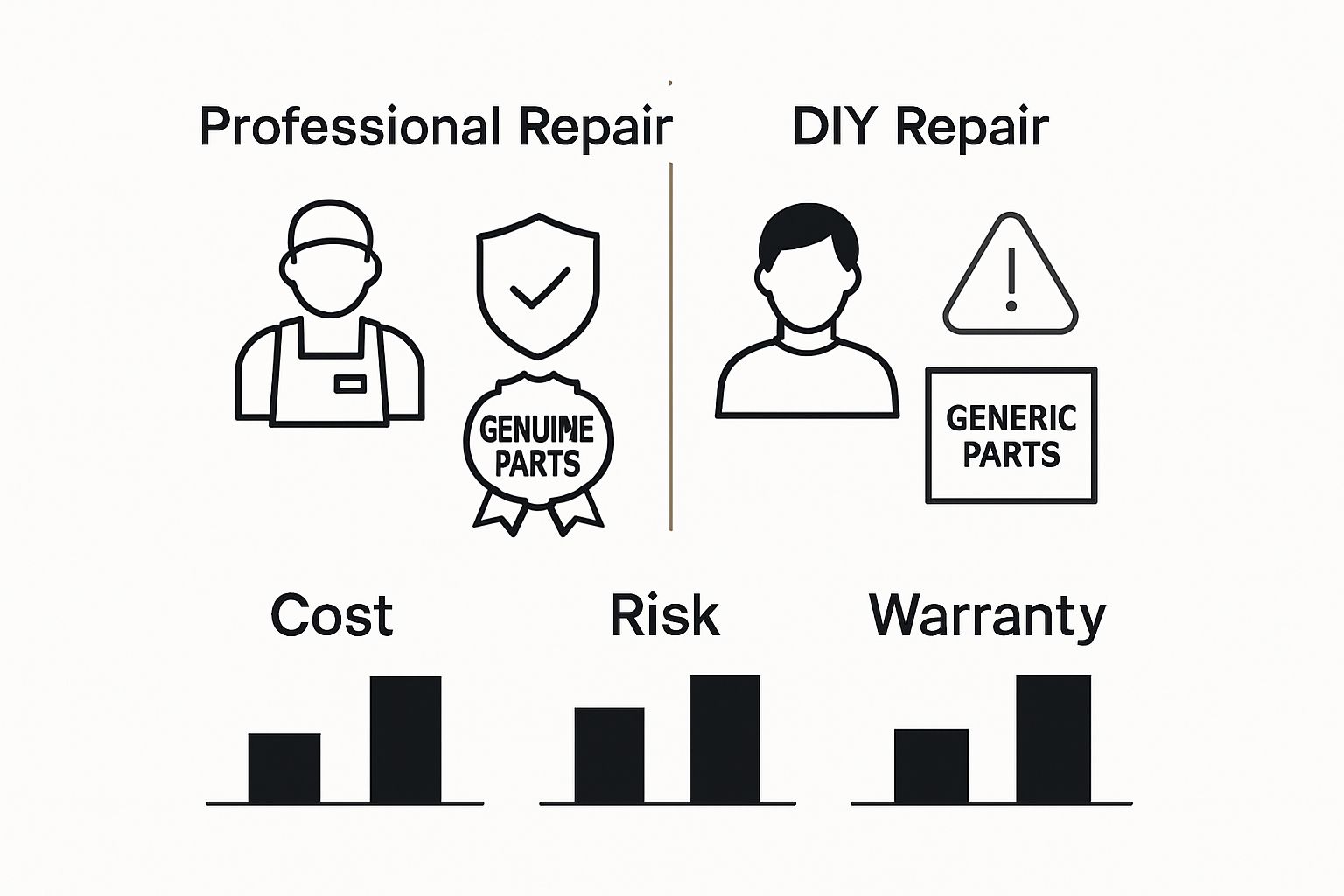 Professional vs DIY iPhone 11 screen repair comparison