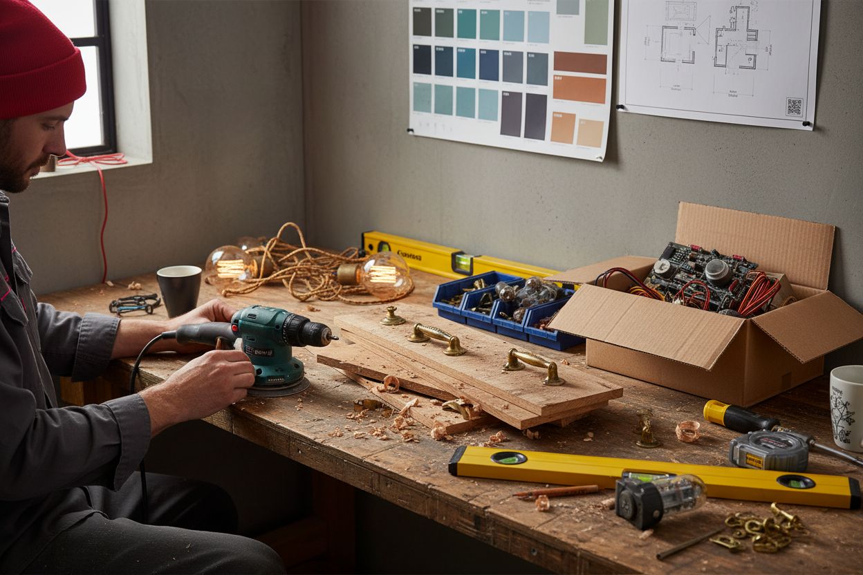 retro DIY workspace