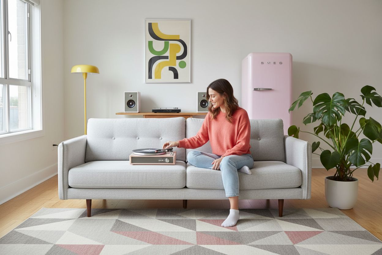retro minimalist living