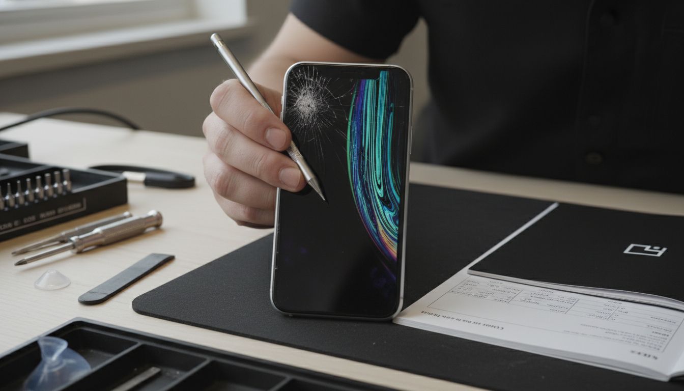 iPhone XR screen damage