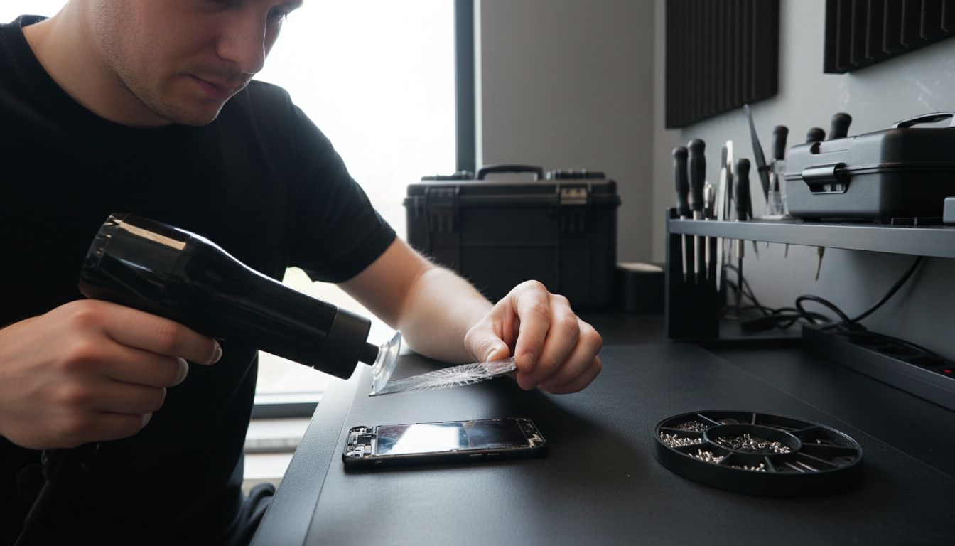 removing cracked screen