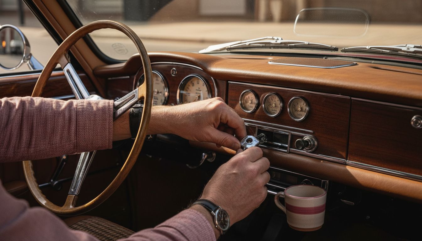 vintage car interior