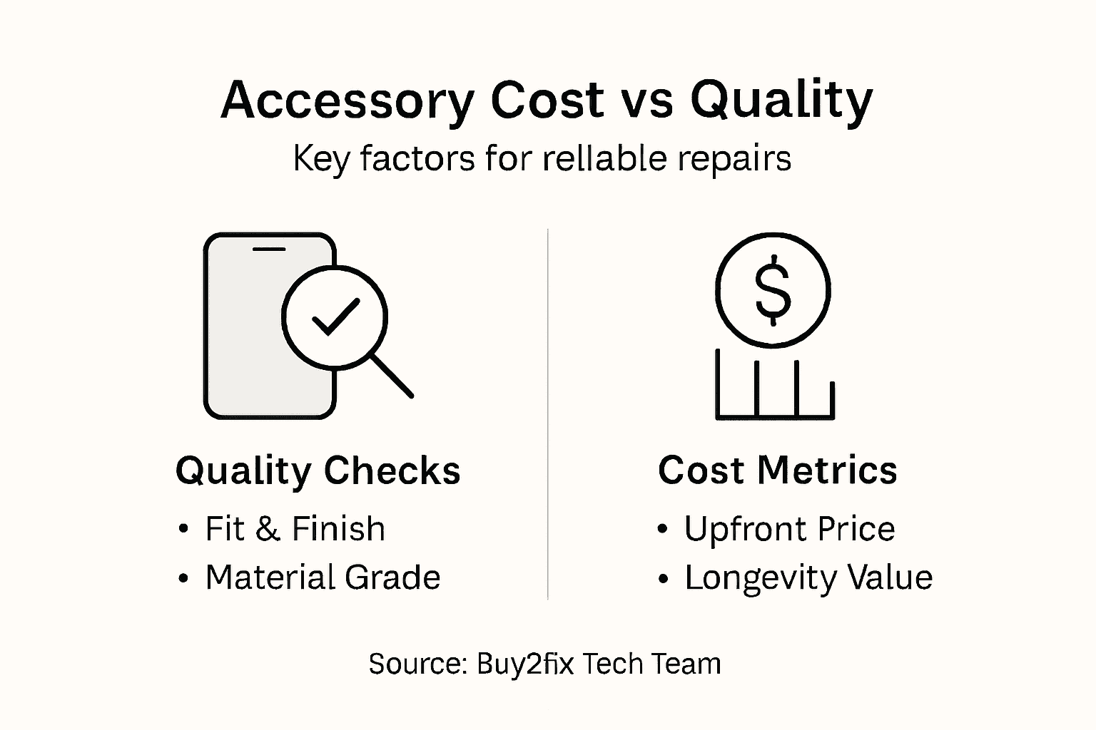 Infographic of cost and quality comparison
