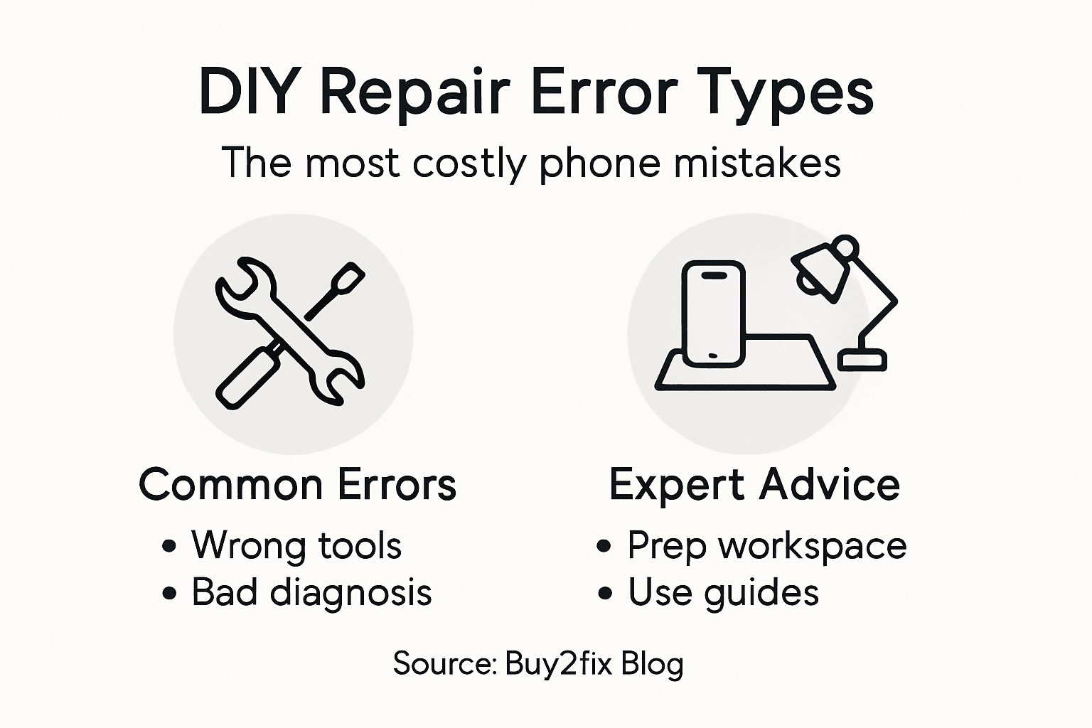 Infographic shows top DIY phone repair errors