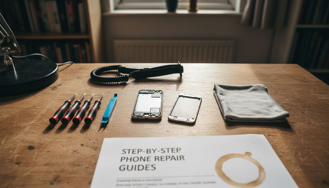 Phone repair tools and disassembled device