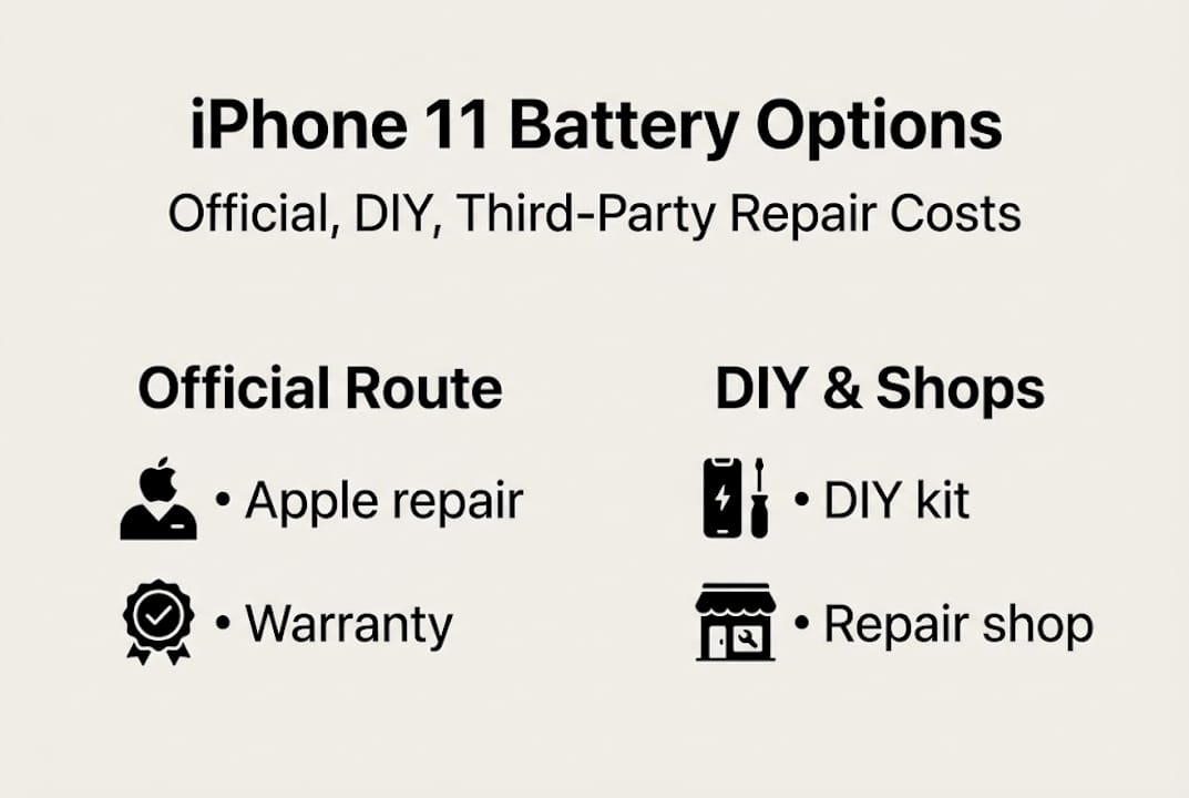Infographic compares iPhone battery replacement options