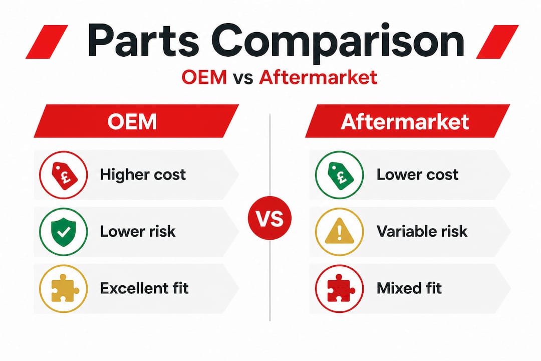 Infographic OEM vs aftermarket parts comparison