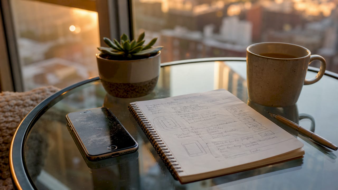 iPhone 6 and battery health notes on desk