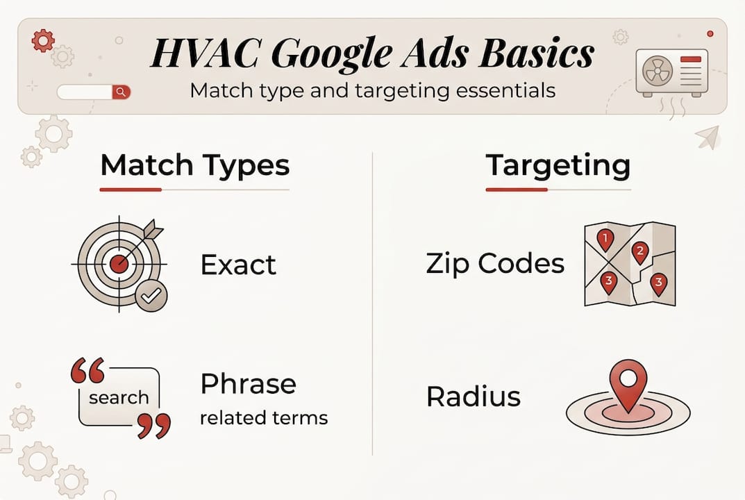 Infographic explaining Google Ads targeting basics