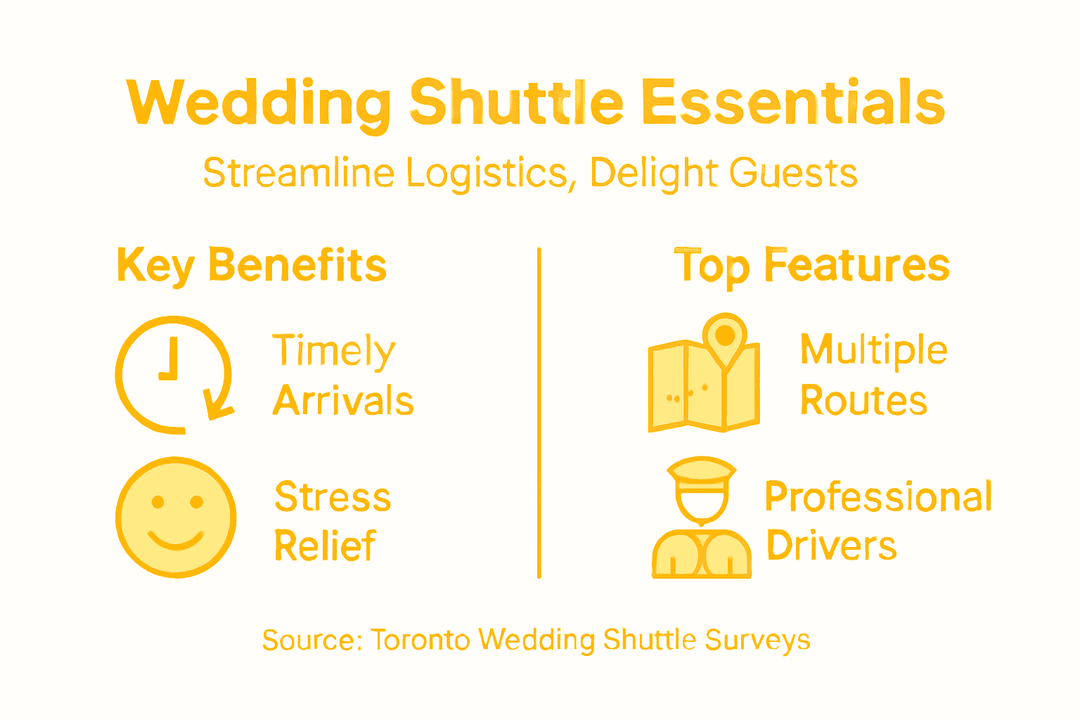 Infographic wedding shuttle logistics and benefits