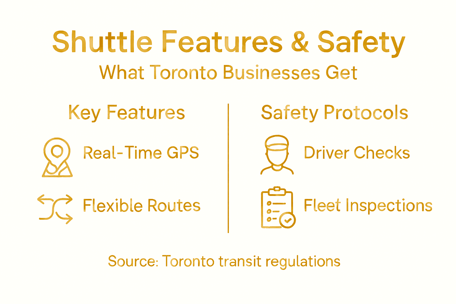 Infographic on shuttle features and safety protocols
