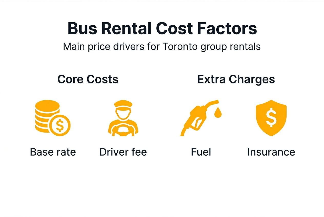Infographic of core and extra bus cost factors