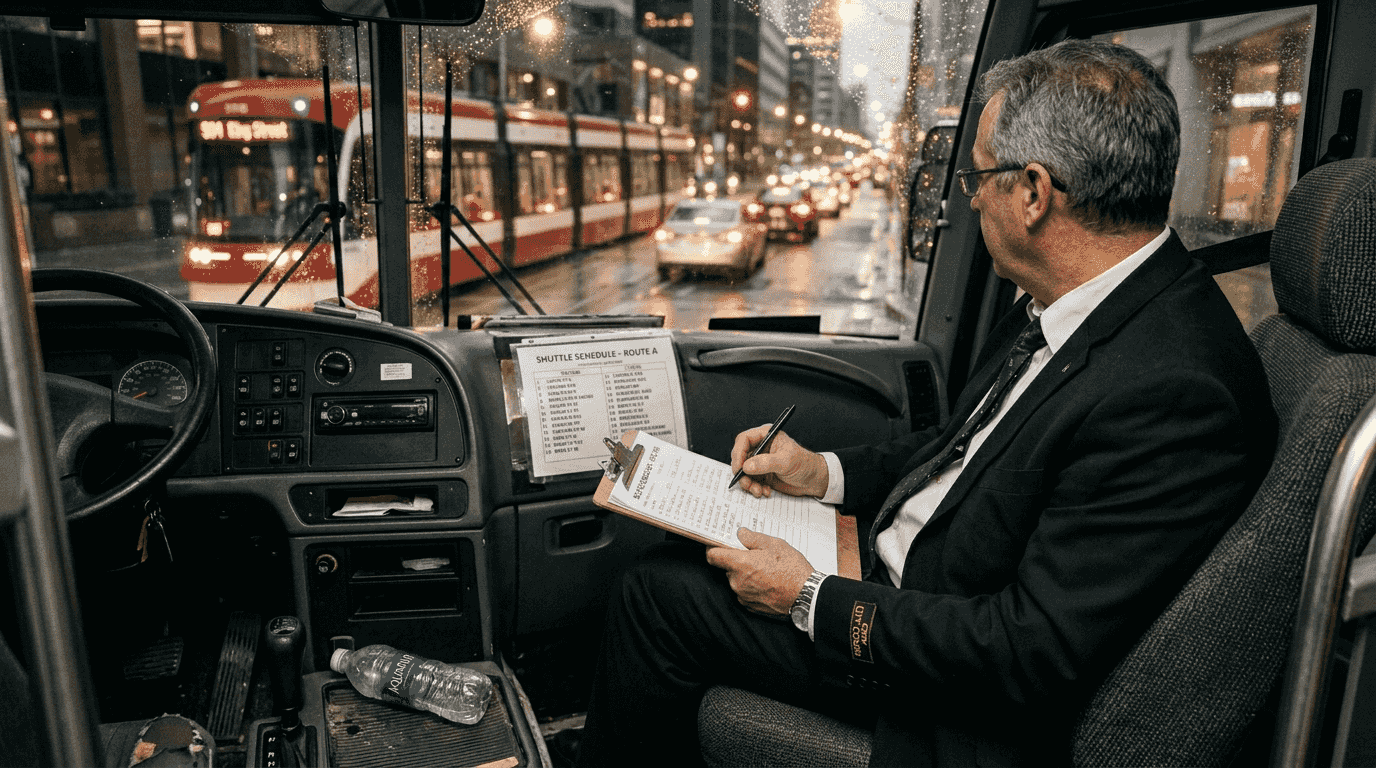 Chauffeur planning event shuttle schedule