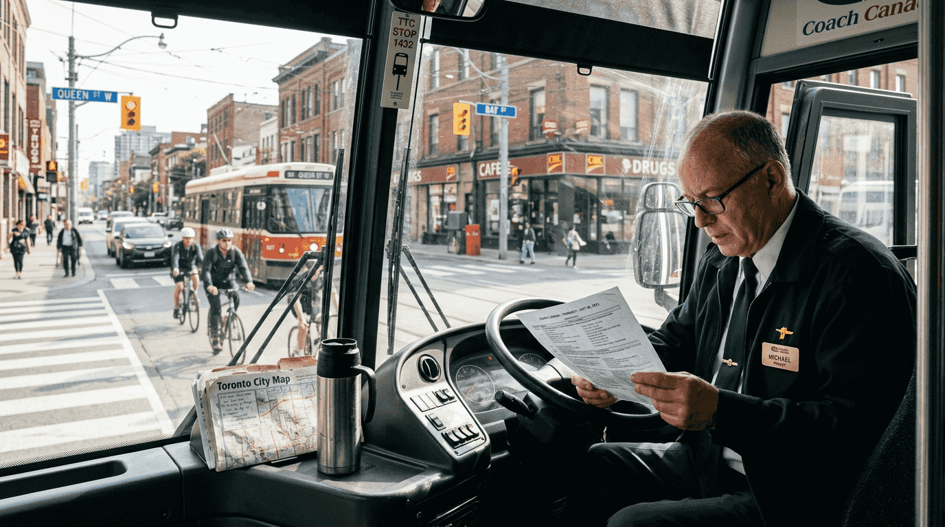 Toronto bus driver planning team route