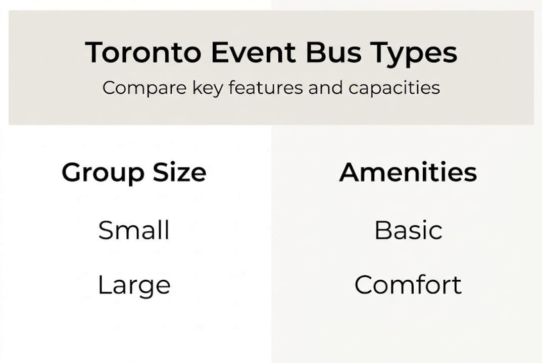 Infographic comparing Toronto bus types