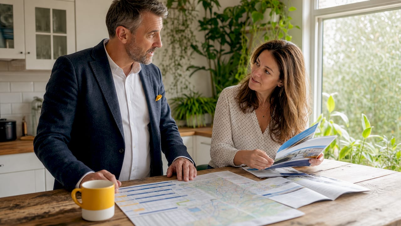 School staff discussing transportation bookings