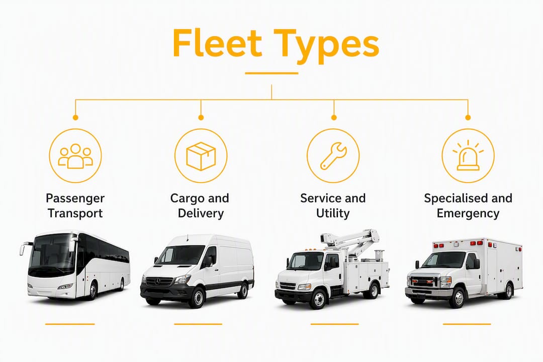 Infographic showing classification of fleet types