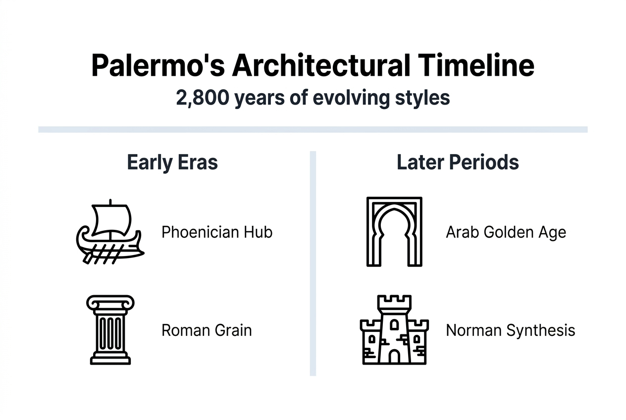 Infographic of Palermo’s architecture timeline