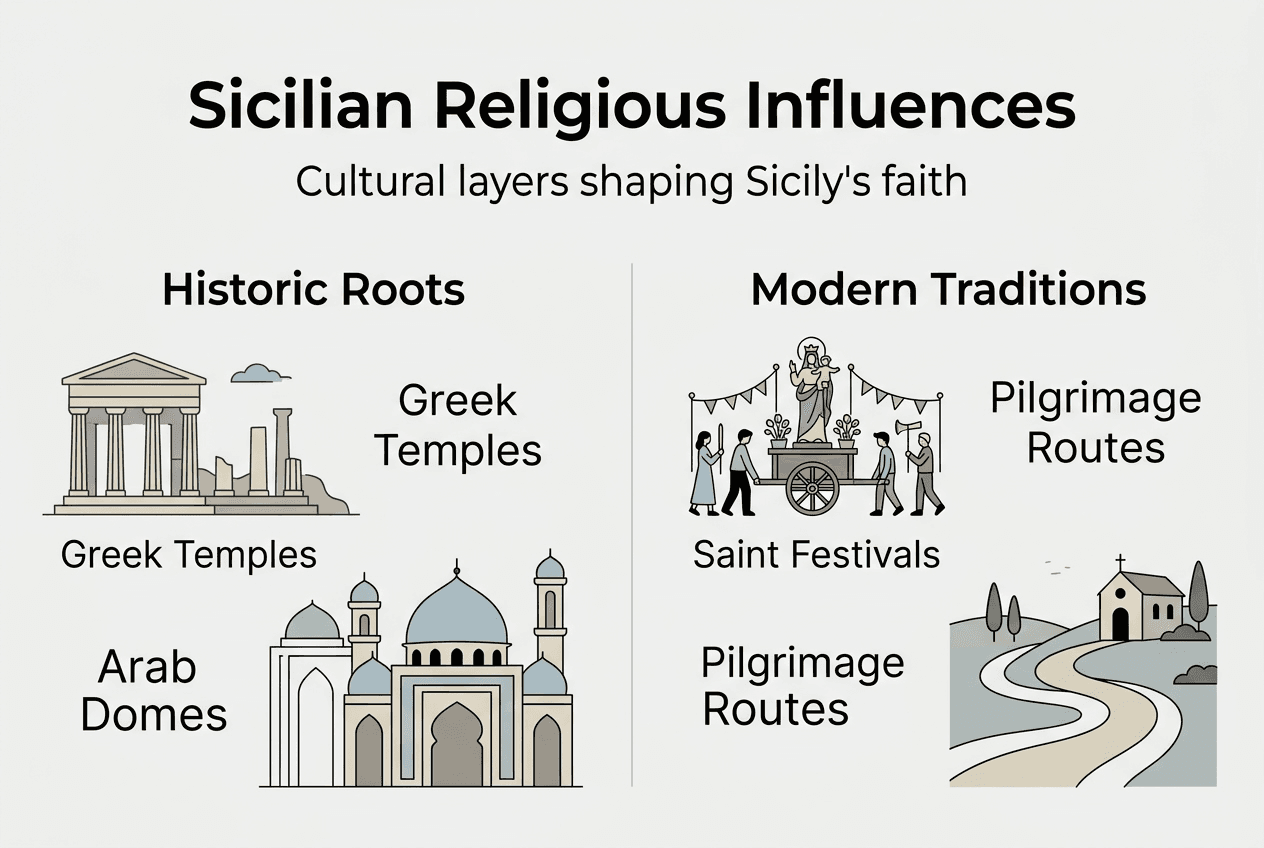 Religion in Sicily: Culture & Traditions Guide 2026 2 Infographic on Sicilian religious culture highlights