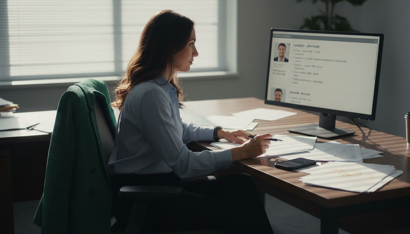 Coordinator reviewing expert network candidates