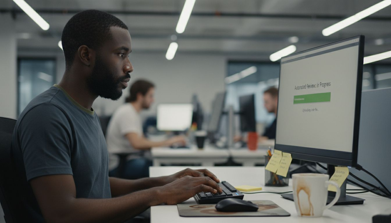Candidate using AI code review system