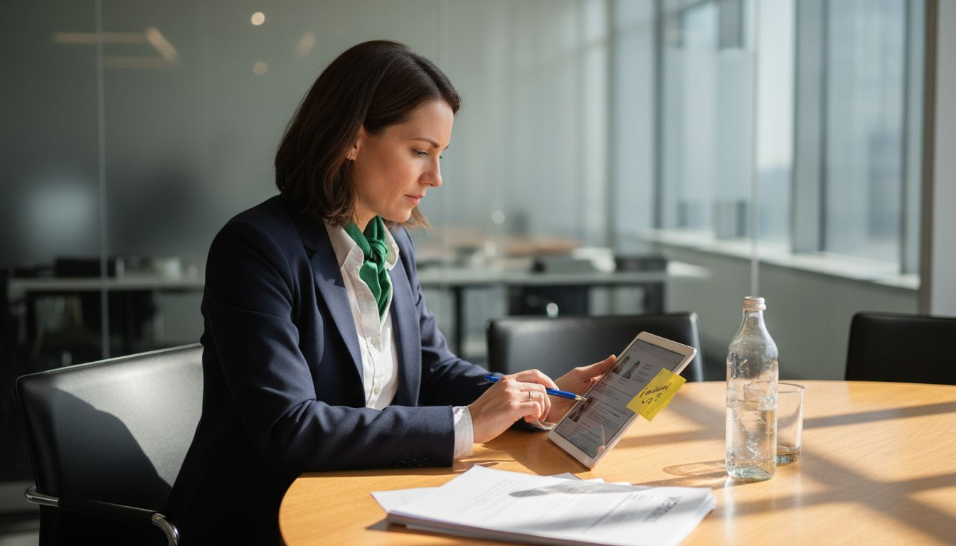 Hiring manager reviews candidates with AI support