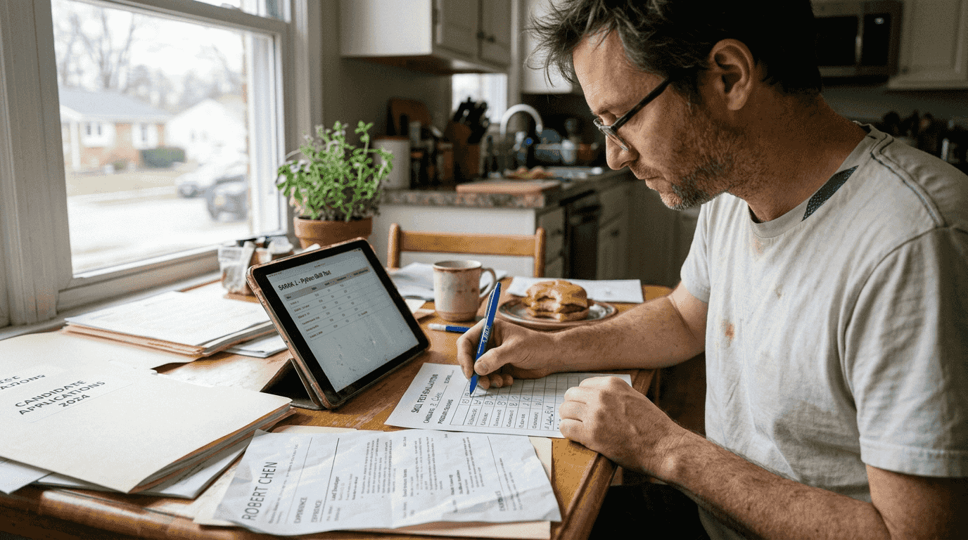 Manager reviews remote skills test score