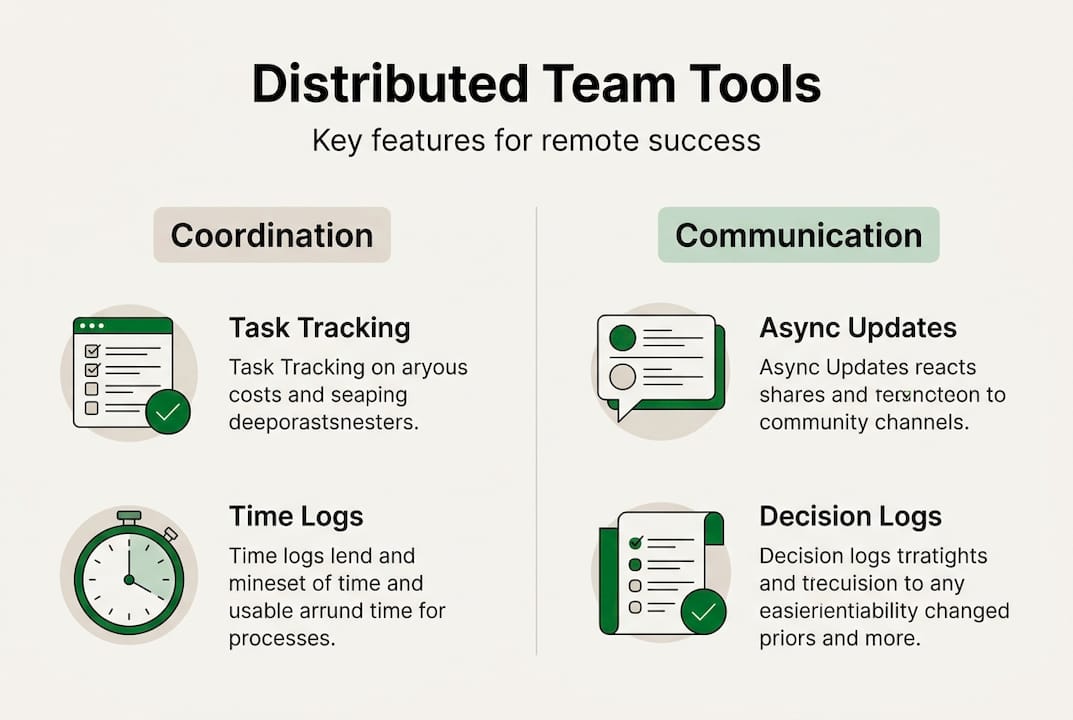 Infographic of remote team workflow tools