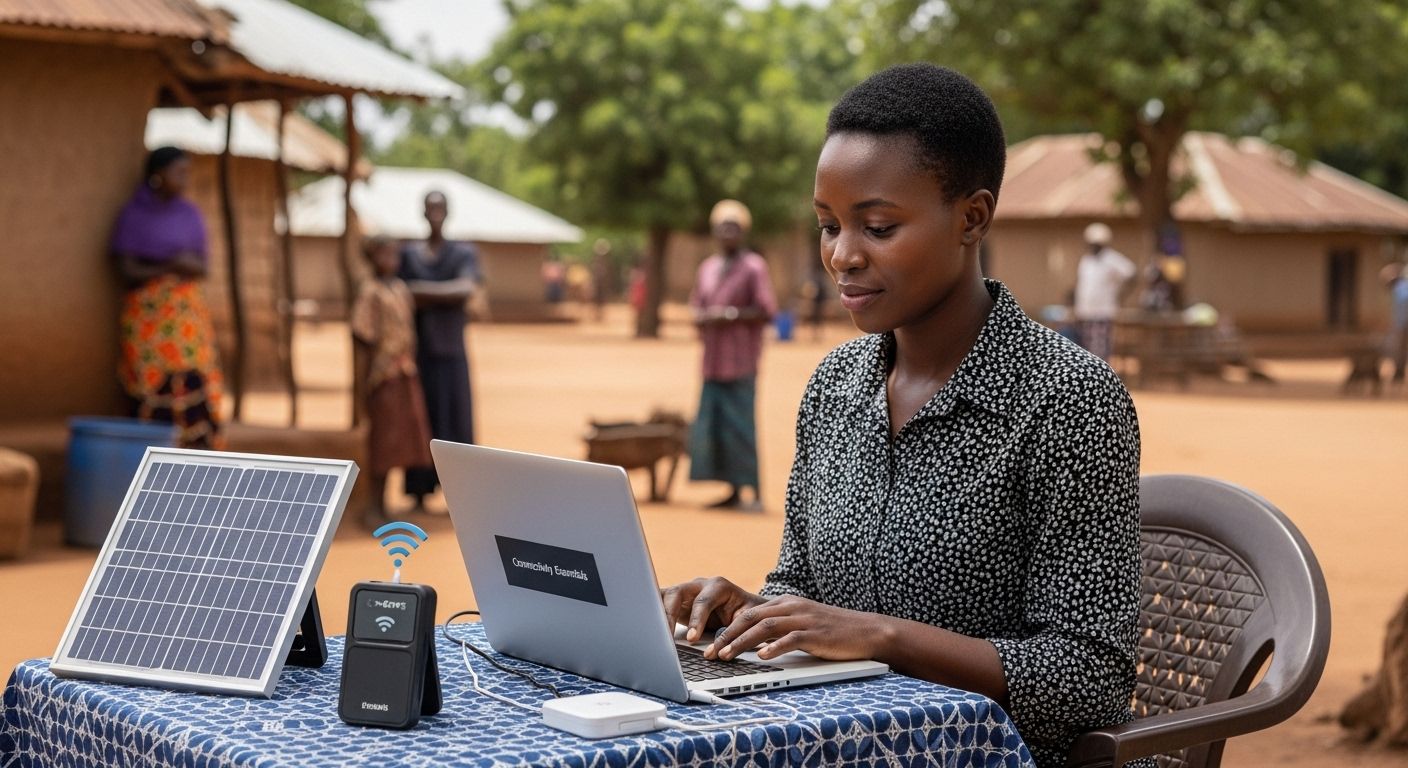 african remote workspace