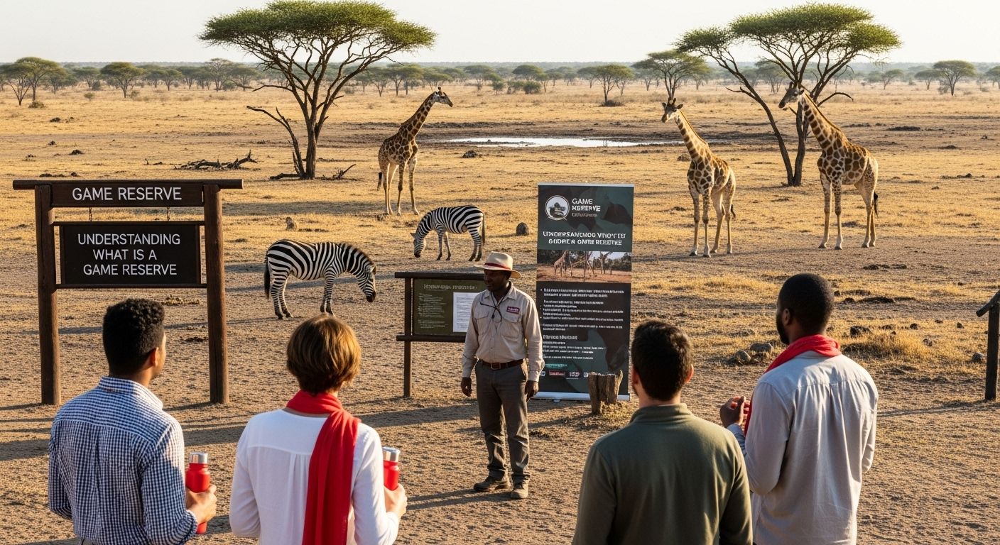 African game reserve visitors