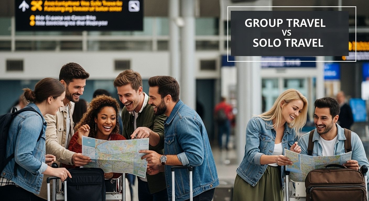 group travel vs solo travel airport