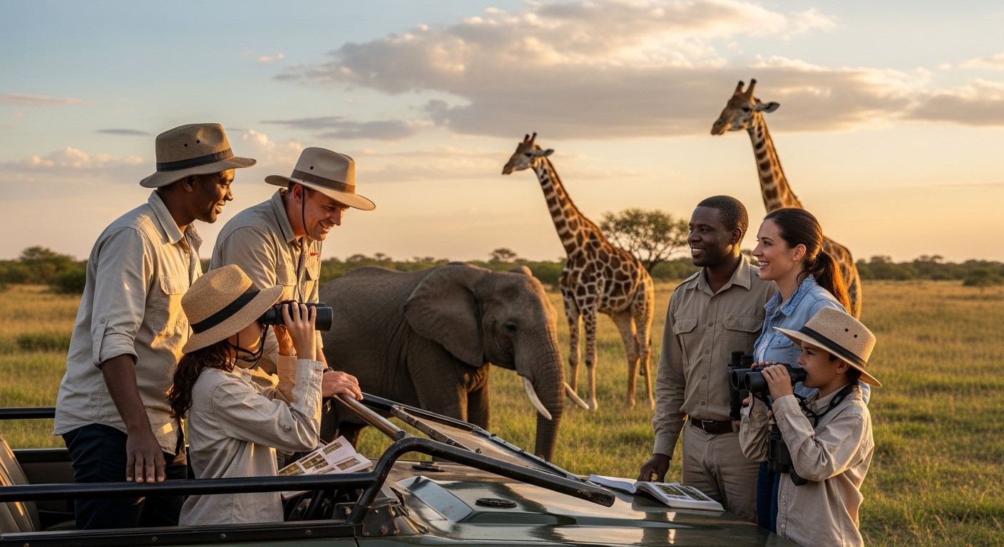 family safari wildlife