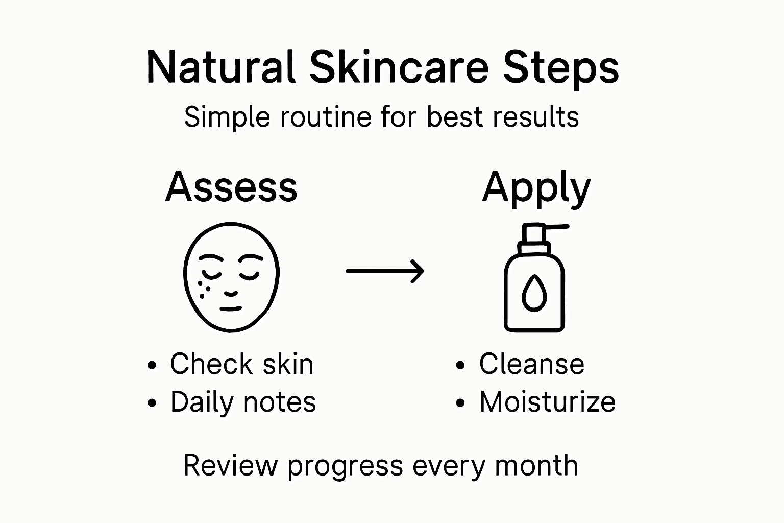 Infographic overview: natural skincare routine steps
