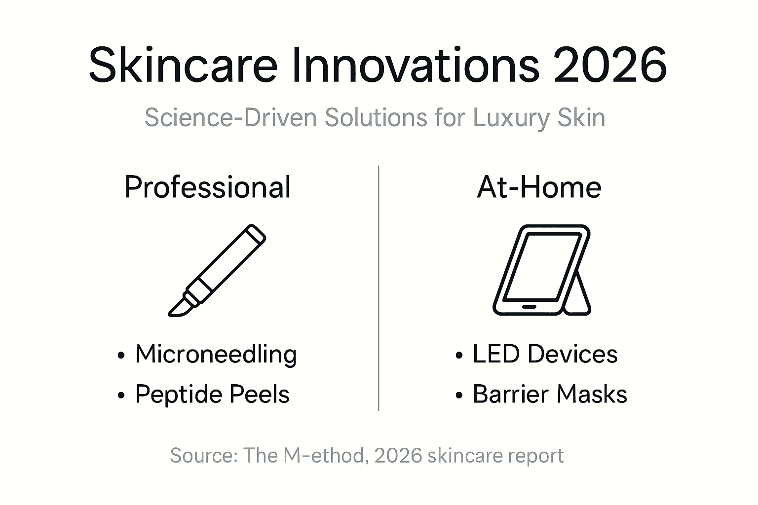 Infographic about skincare innovations for 2026
