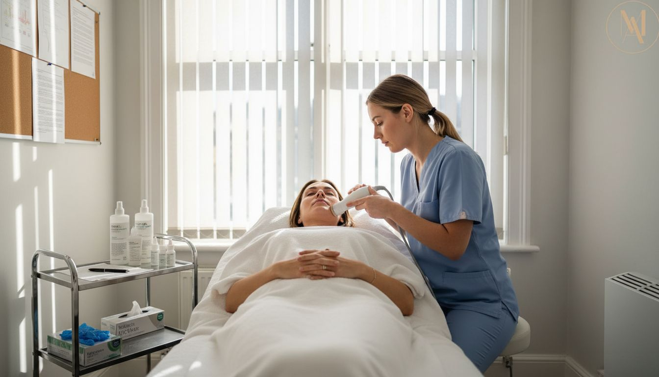 HIFU treatment performed in clinic room