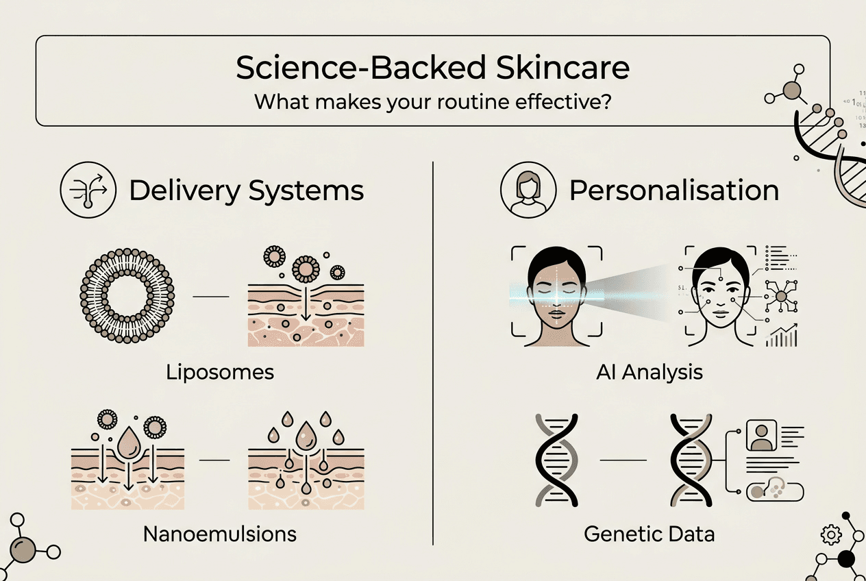 Infographic on advanced skincare delivery and personalisation