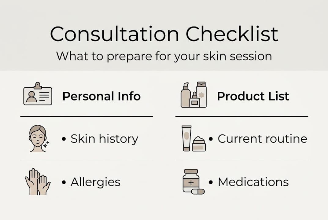 Infographic: skin consultation preparation checklist